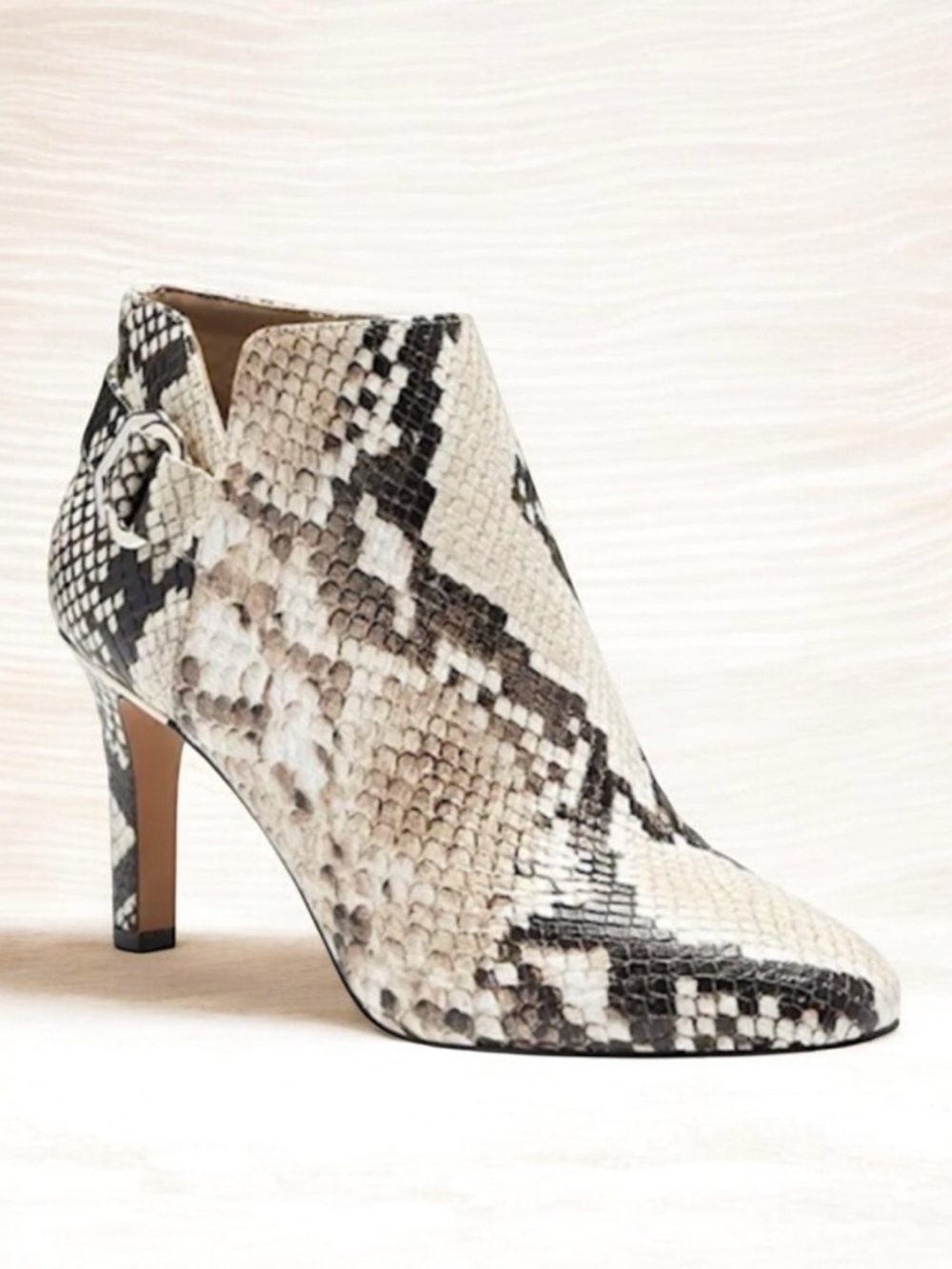 Vince Camuto Leeva Snake Print Leather Booties